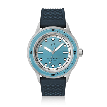AV86 | Montre en acier ''1956 Marine'' 41 mm | Acier/Bleu clair