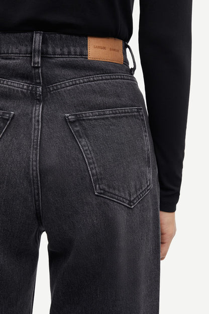 SAMSØE | Jean taille haute et jambes larges ''Rebecca'' - Noir Blizzard