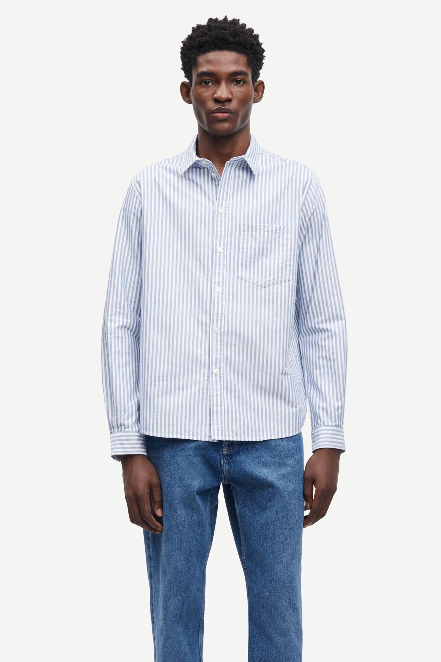 SAMSØE SAMSØE | Chemise "Saryan P" - Oxford rayures larges
