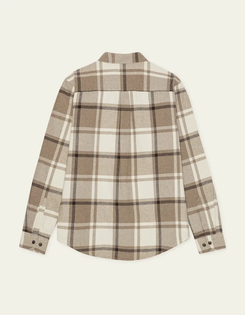 Les deux | Chemise en coton flanelle "Check" - Caribou