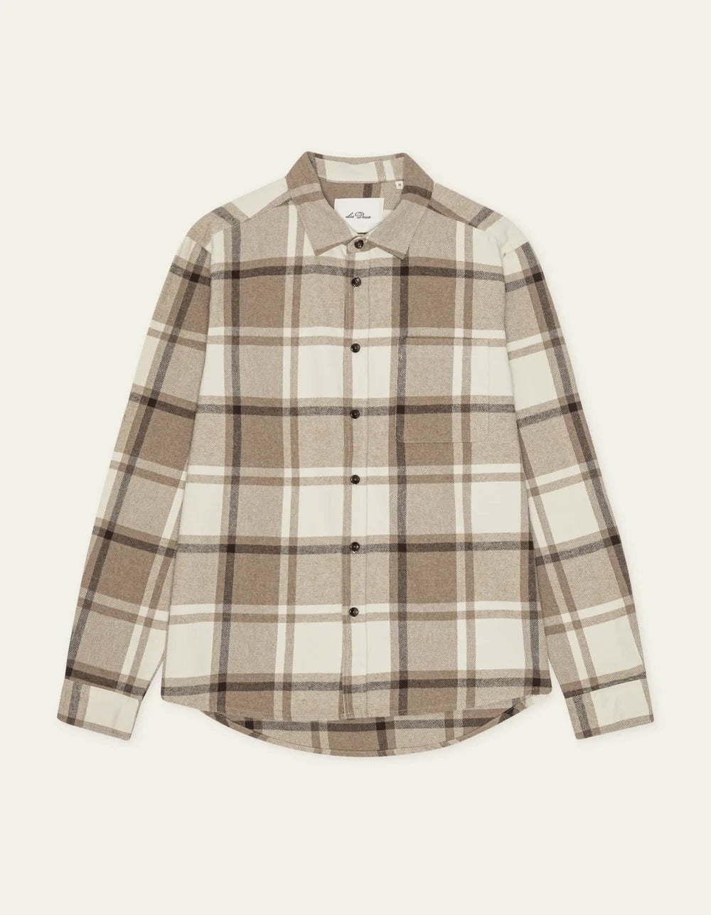Les deux | Chemise en coton flanelle "Check" - Caribou