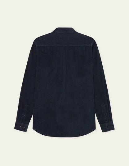 Les deux | Chemise en coton corduroy "Pinwale" - Bleu marin