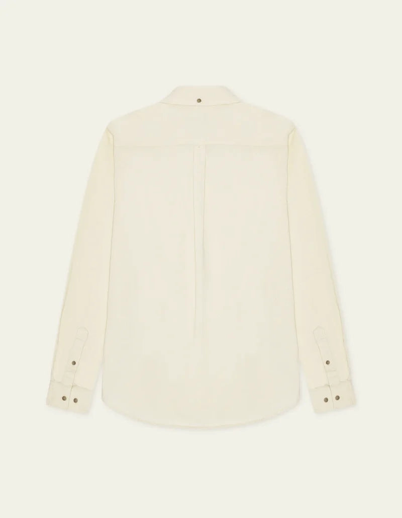 Les deux | Chemise en coton corduroy "Pinwale" - Ivoire