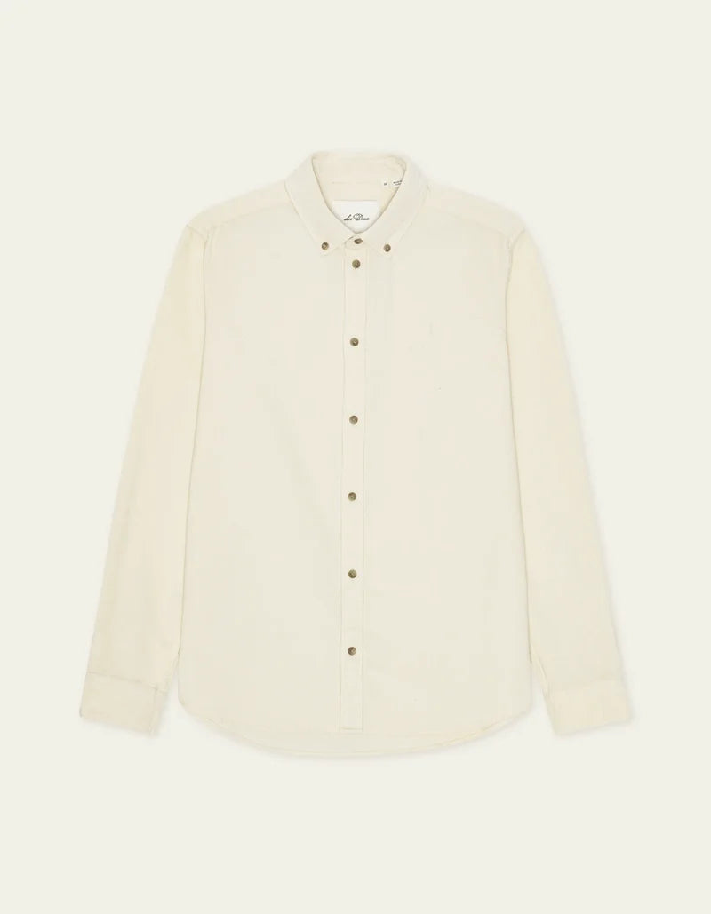 Les deux | Chemise en coton corduroy "Pinwale" - Ivoire