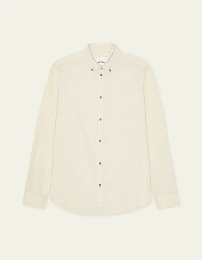 Les deux | Chemise en coton corduroy "Pinwale" - Ivoire