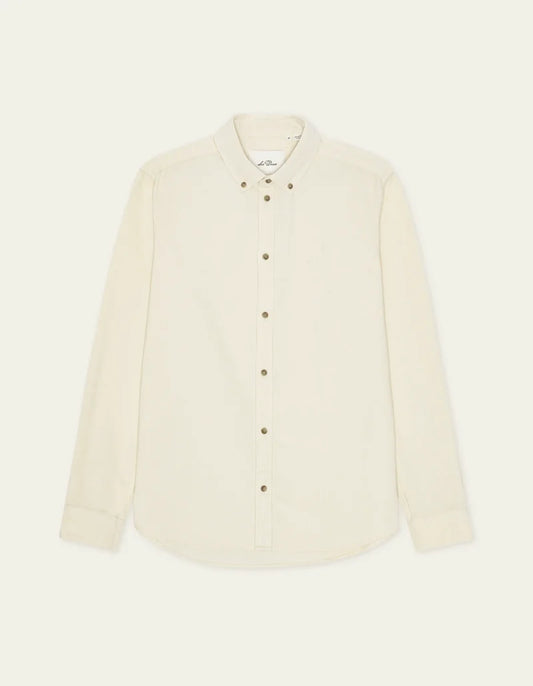 Les deux | Chemise en coton corduroy "Pinwale" - Ivoire
