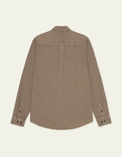 Les deux | Chemise en coton "Teinte en pièce" - Taupe