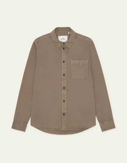 Les deux | Chemise en coton "Teinte en pièce" - Taupe