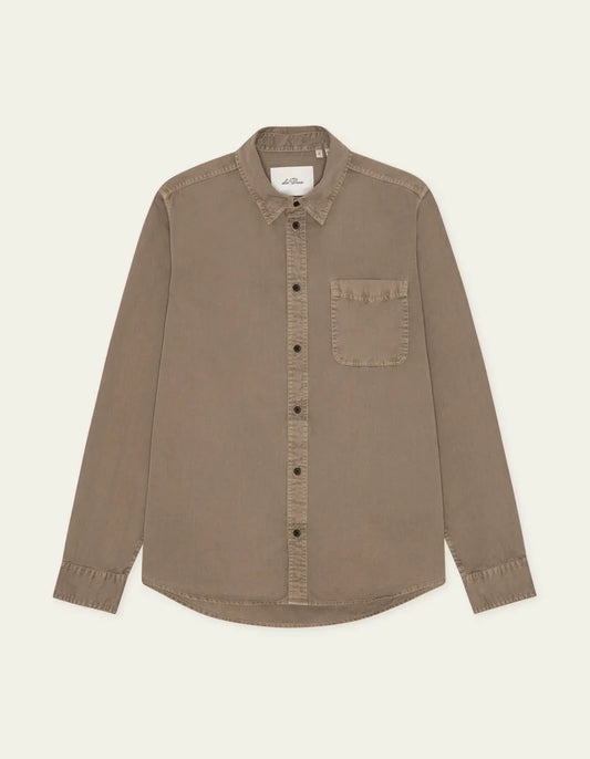 Les deux | Chemise en coton "Teinte en pièce" - Taupe