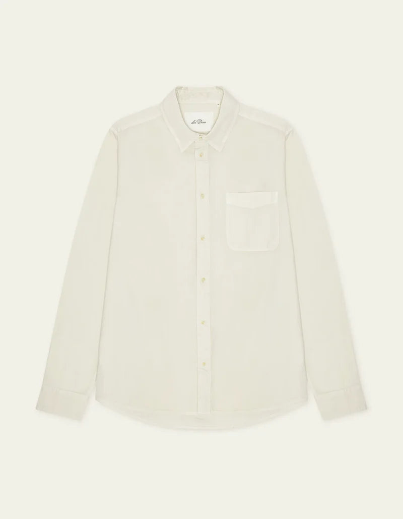 Les deux | Chemise en coton "Teinte en pièce" - Ivoire