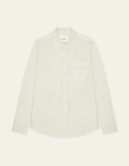 Les deux | Chemise en coton "Teinte en pièce" - Ivoire