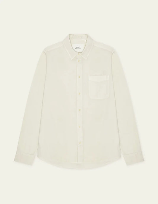 Les deux | Chemise en coton "Teinte en pièce" - Ivoire
