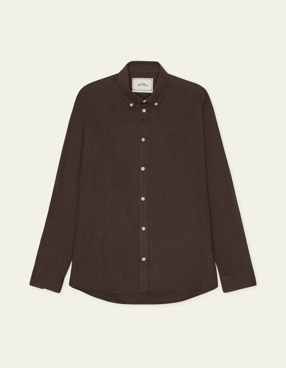 Les deux | Chemise en coton "Flannel douce" - Brun délicieux