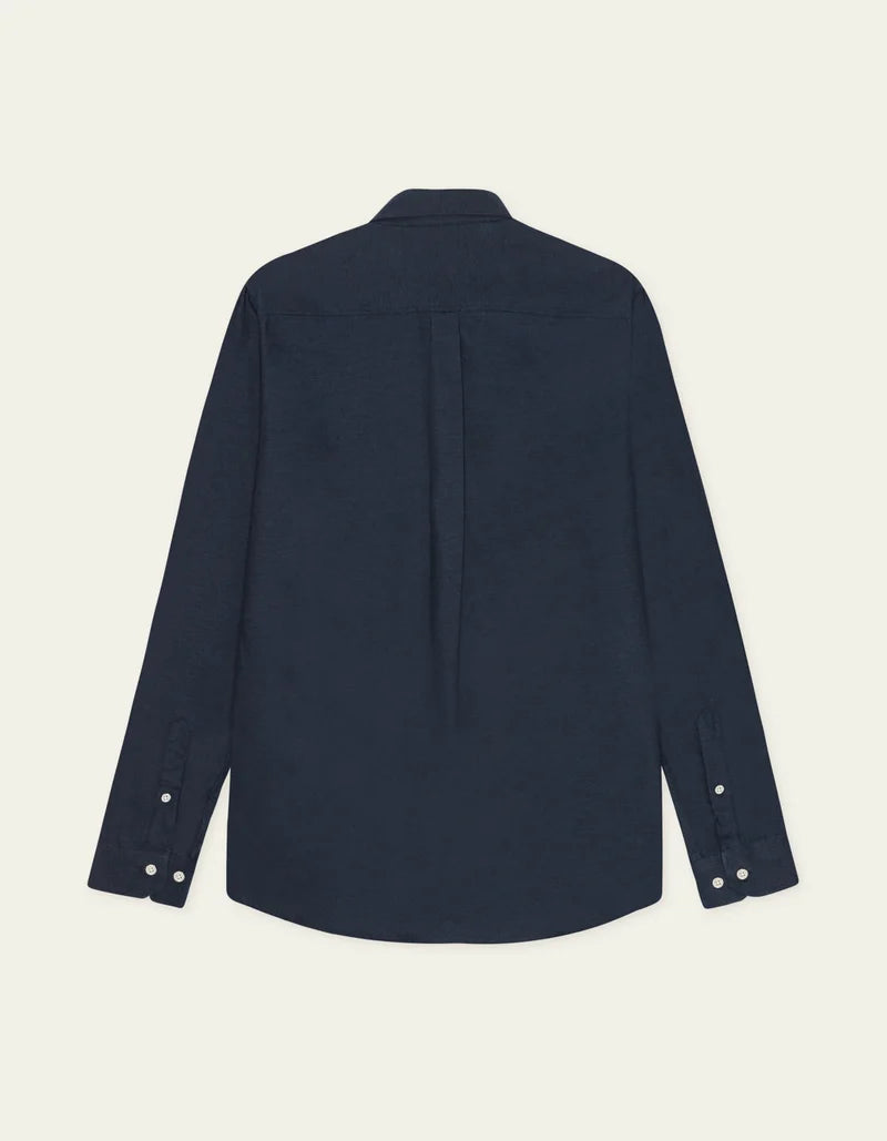 Les deux | Chemise en coton "Flannel douce" - Bleu marin foncé
