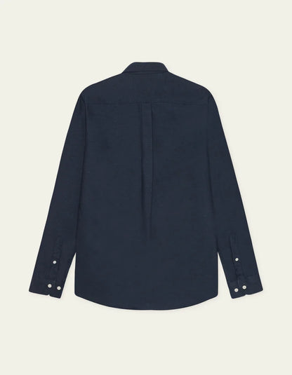 Les deux | Chemise en coton "Flannel douce" - Bleu marin foncé
