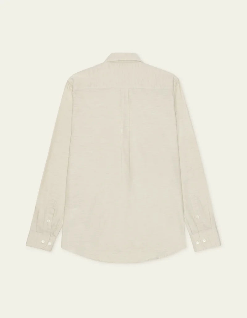 Les deux | Chemise en coton "Flannel douce" - Gris huître