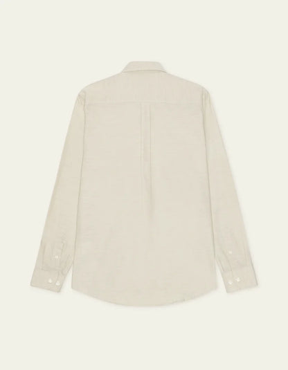 Les deux | Chemise en coton "Flannel douce" - Gris huître