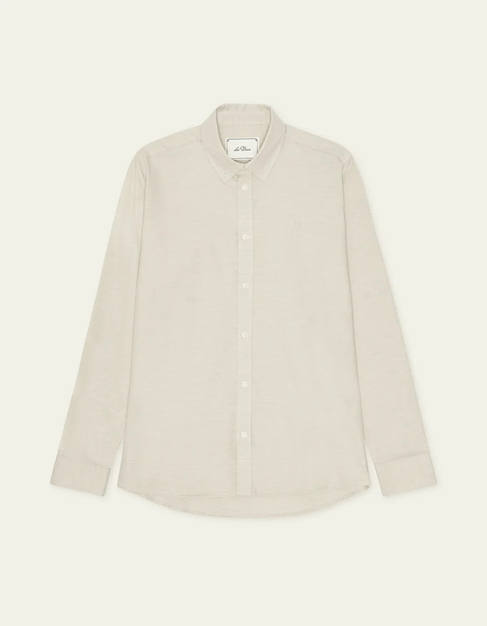 Les deux | Chemise en coton "Flannel douce" - Gris huître