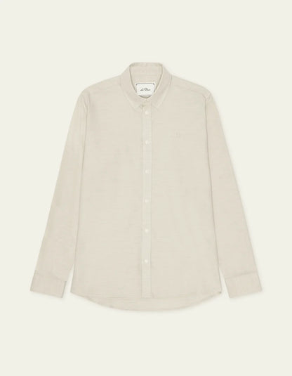 Les deux | Chemise en coton "Flannel douce" - Gris huître