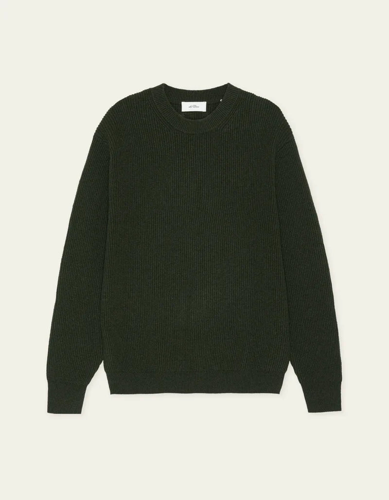 Les deux | Pull en tricot "Round neck" - Vert résine