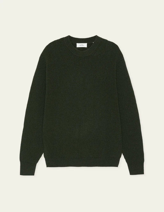 Les deux | Pull en tricot "Round neck" - Vert résine