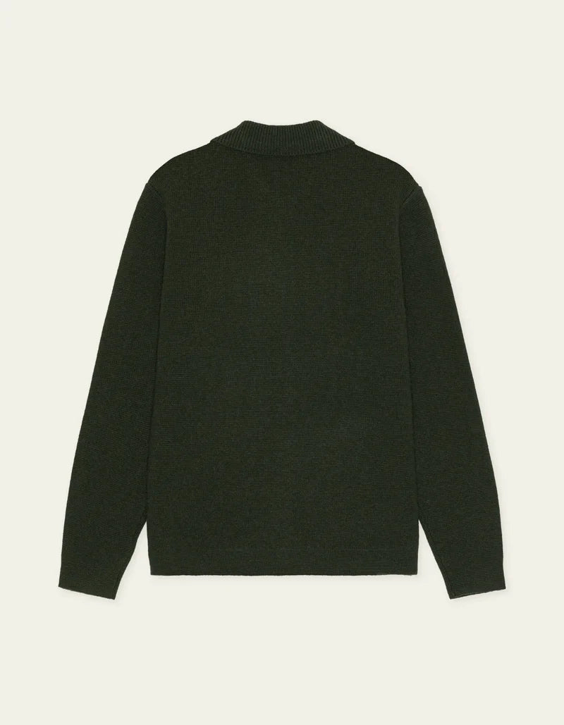 Les deux | Surchemise en tricot "Milano" - Vert résine