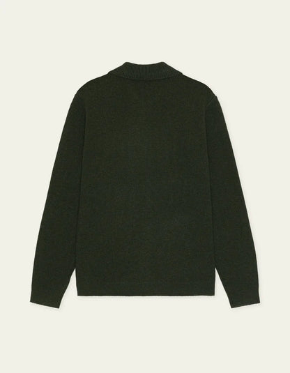 Les deux | Surchemise en tricot "Milano" - Vert résine