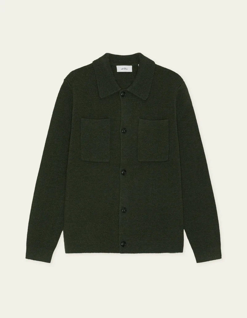 Les deux | Surchemise en tricot "Milano" - Vert résine
