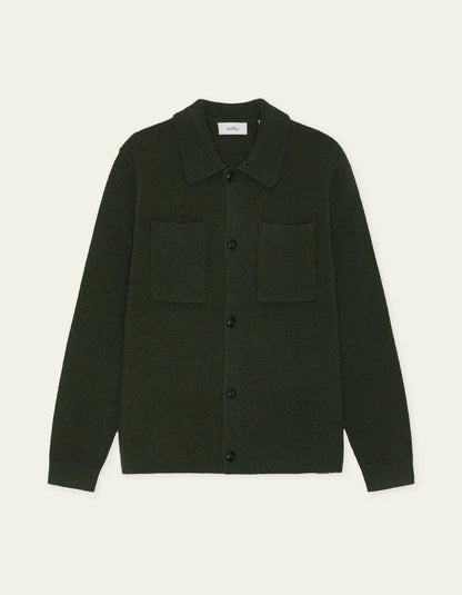 Les deux | Surchemise en tricot "Milano" - Vert résine
