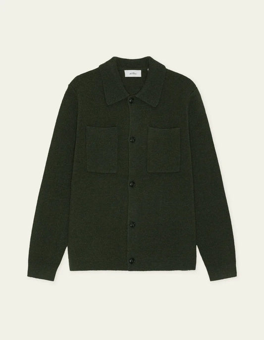 Les deux | Surchemise en tricot "Milano" - Vert résine