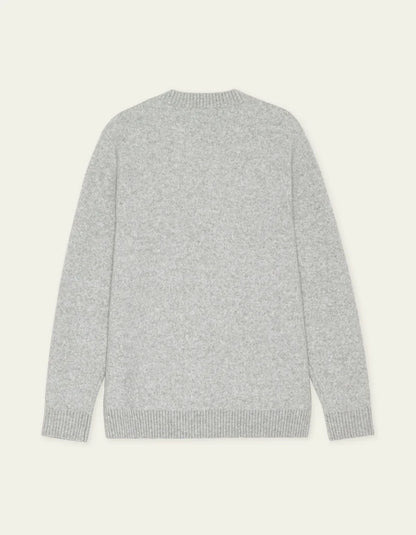 Les deux | Pull en tricot "V-neck" - Gris mélange