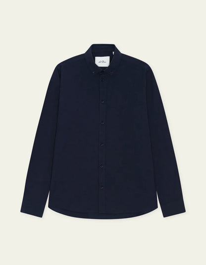 Les deux | Chemise en coton "Oxford" - Bleu marin foncé
