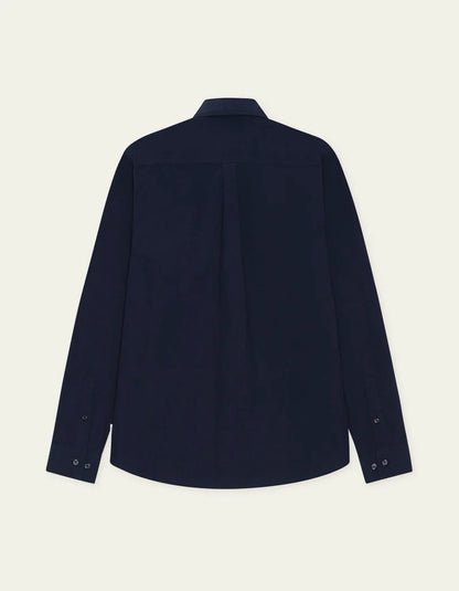 Les deux | Chemise en coton "Oxford" - Bleu marin foncé
