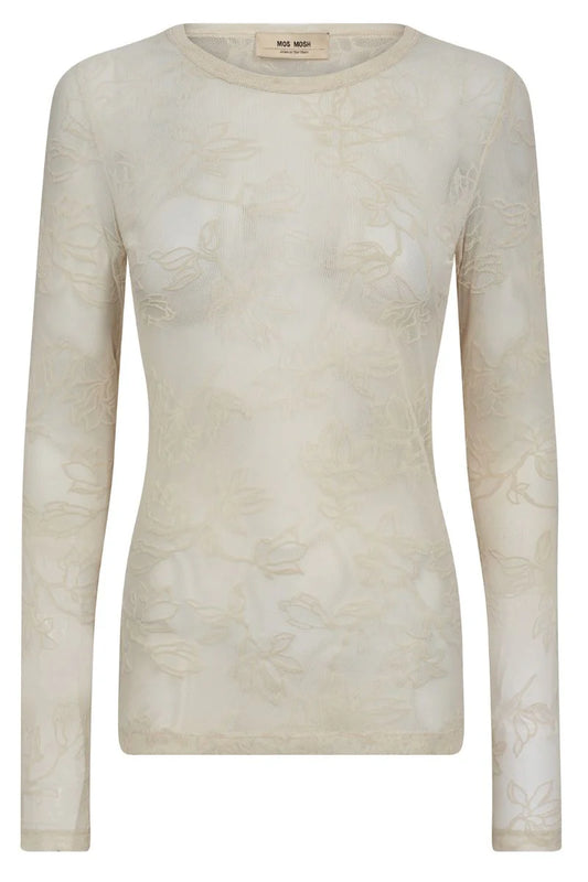 MOS MOSH | Blouse transparente "LORETTA" - Crème