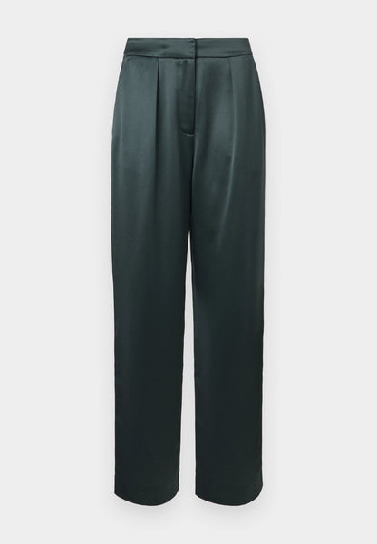 Tiger of Sweden |  Pantalon droit en satin ''Inga'' - Armée pétrole