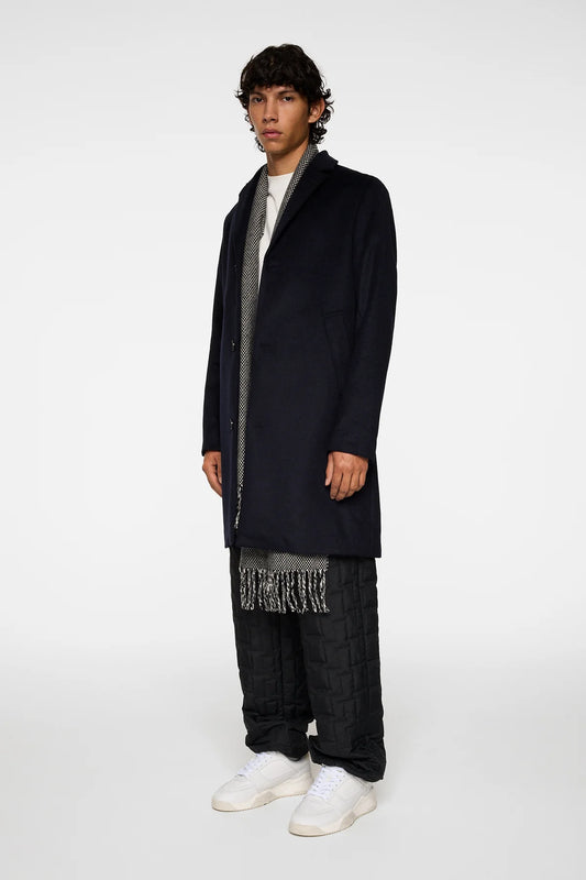 J.LINDEBERG | Manteau "August Melton" Cashemere  - Bleu Marine