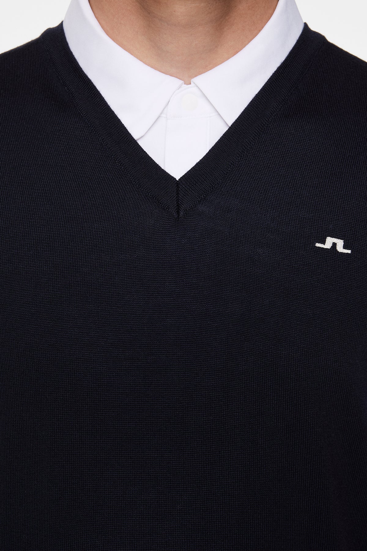 J.Lindeberg | Gilet en maille mérinos "Liam" - Bleu marine
