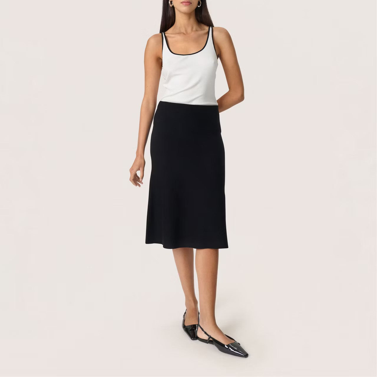 SOAKED IN LUXURY | Jupe "SPINA" - Noir