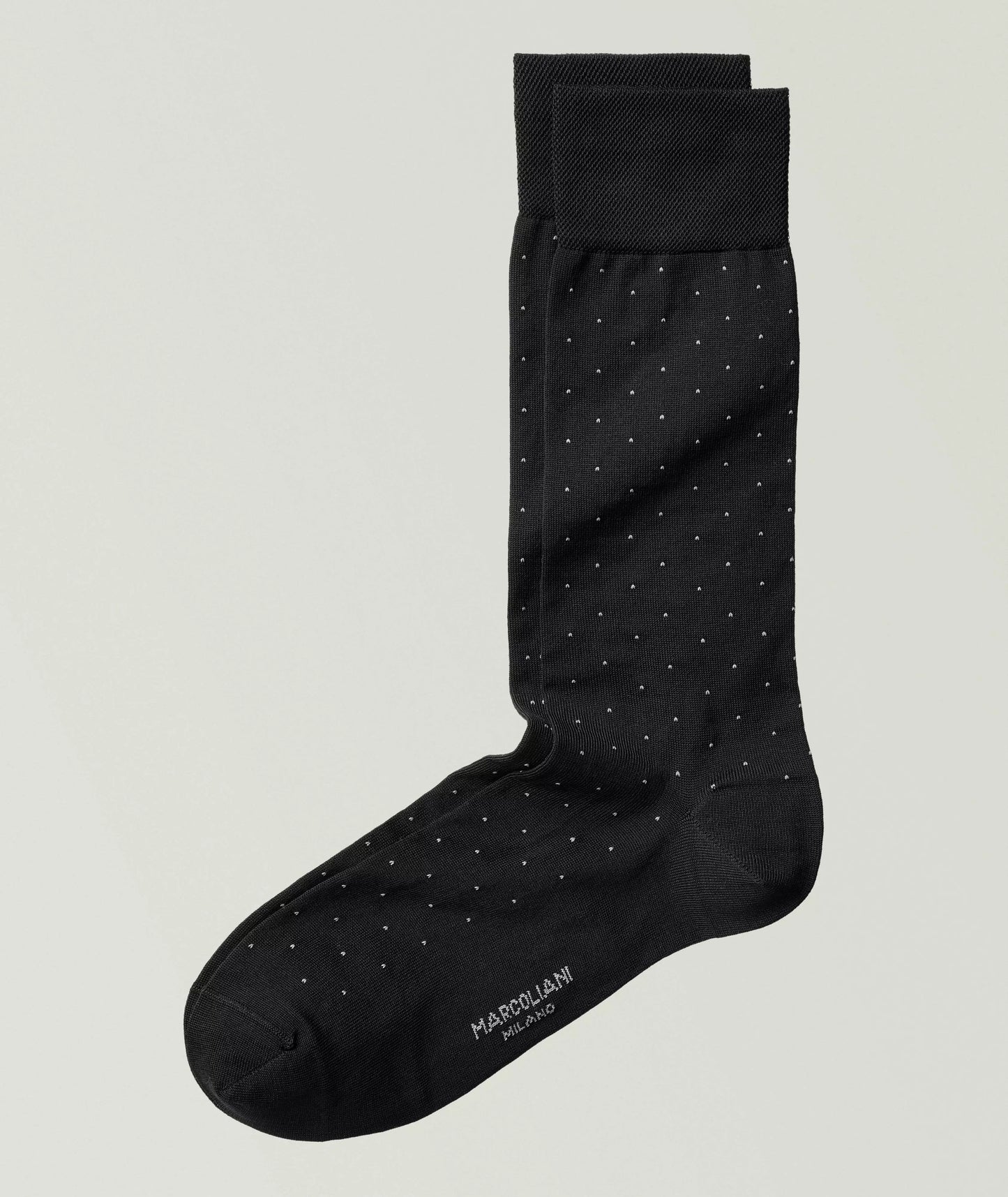 Marcoliani | Chaussettes à motifs de pois en coton Pima - Noir