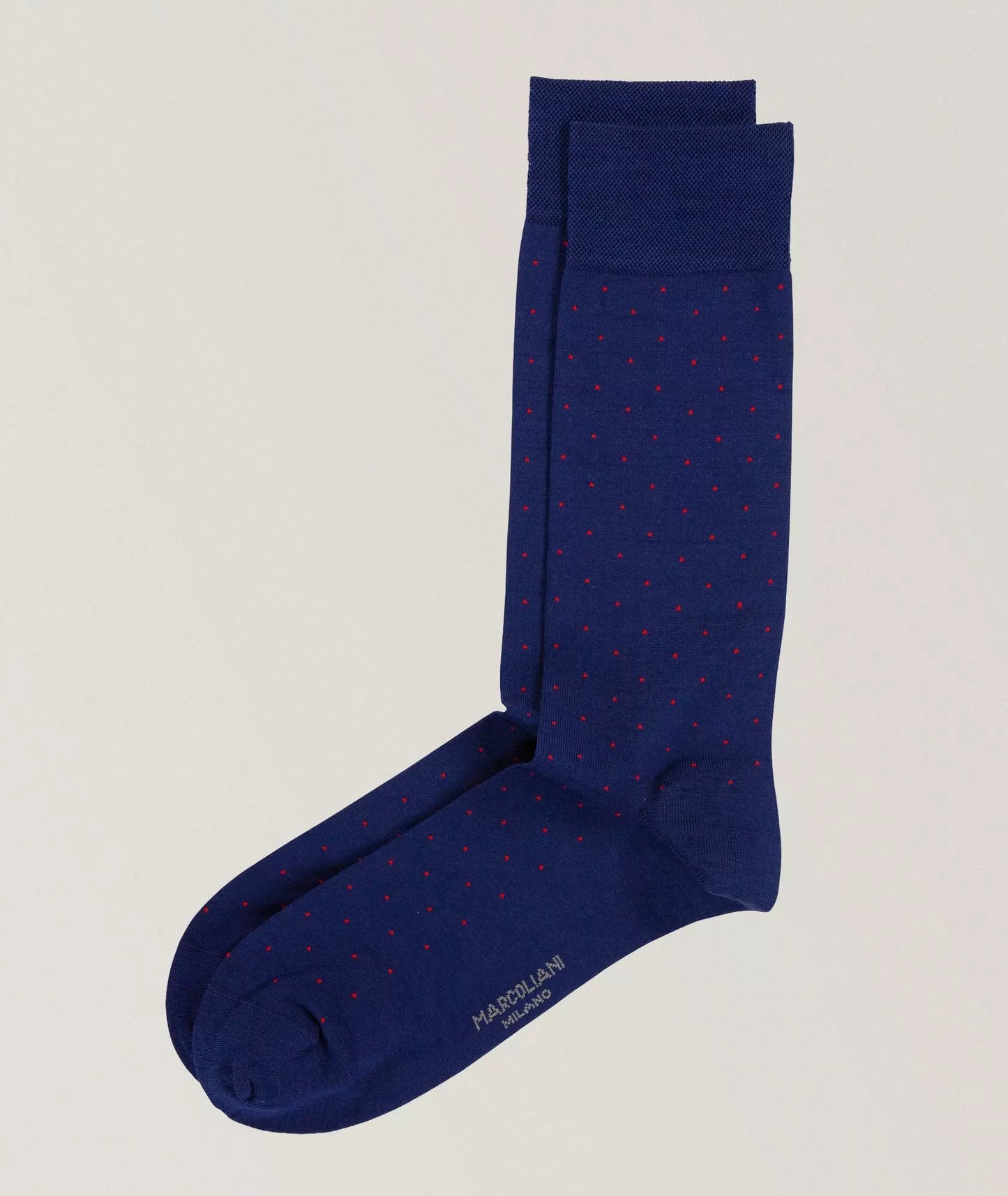 Marcoliani | Chaussettes à motifs de pois en coton Pima - Bleu
