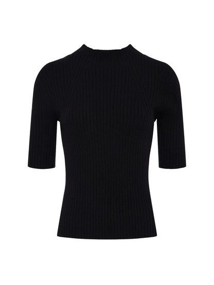 Sanctuary | Chandail à col haut  ' Ribbed' | Noir
