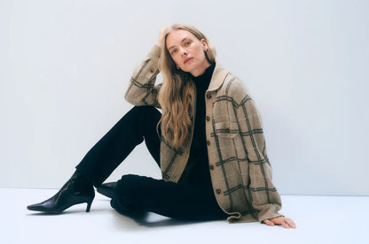 White + Warren | Veste-chemise en cachemire à boutons - Taupe