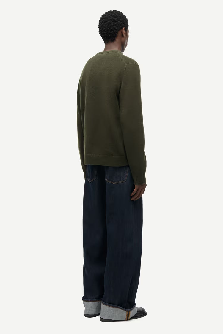 SAMSØE SAMSØE | Pull à col rond en laine "Sapatrick" - Vert