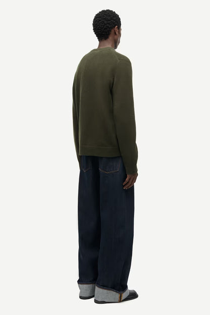 SAMSØE SAMSØE | Pull à col rond en laine "Sapatrick" - Vert