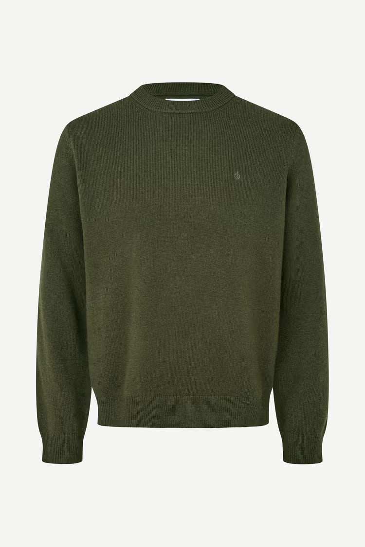 SAMSØE SAMSØE | Pull à col rond en laine "Sapatrick" - Vert