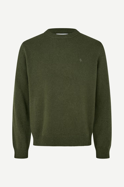 SAMSØE SAMSØE | Pull à col rond en laine "Sapatrick" - Vert