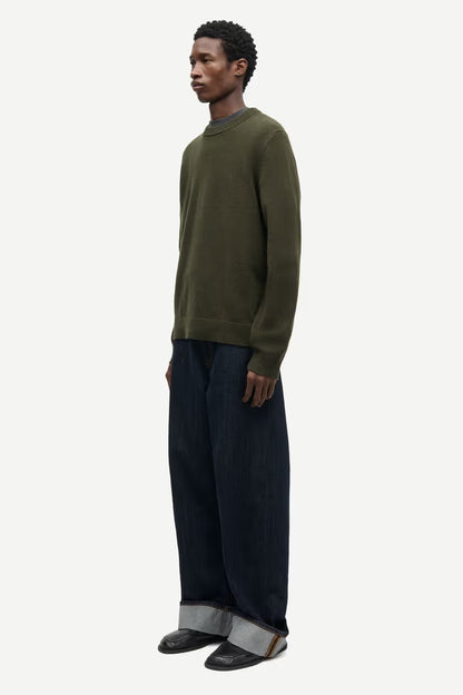 SAMSØE SAMSØE | Pull à col rond en laine "Sapatrick" - Vert