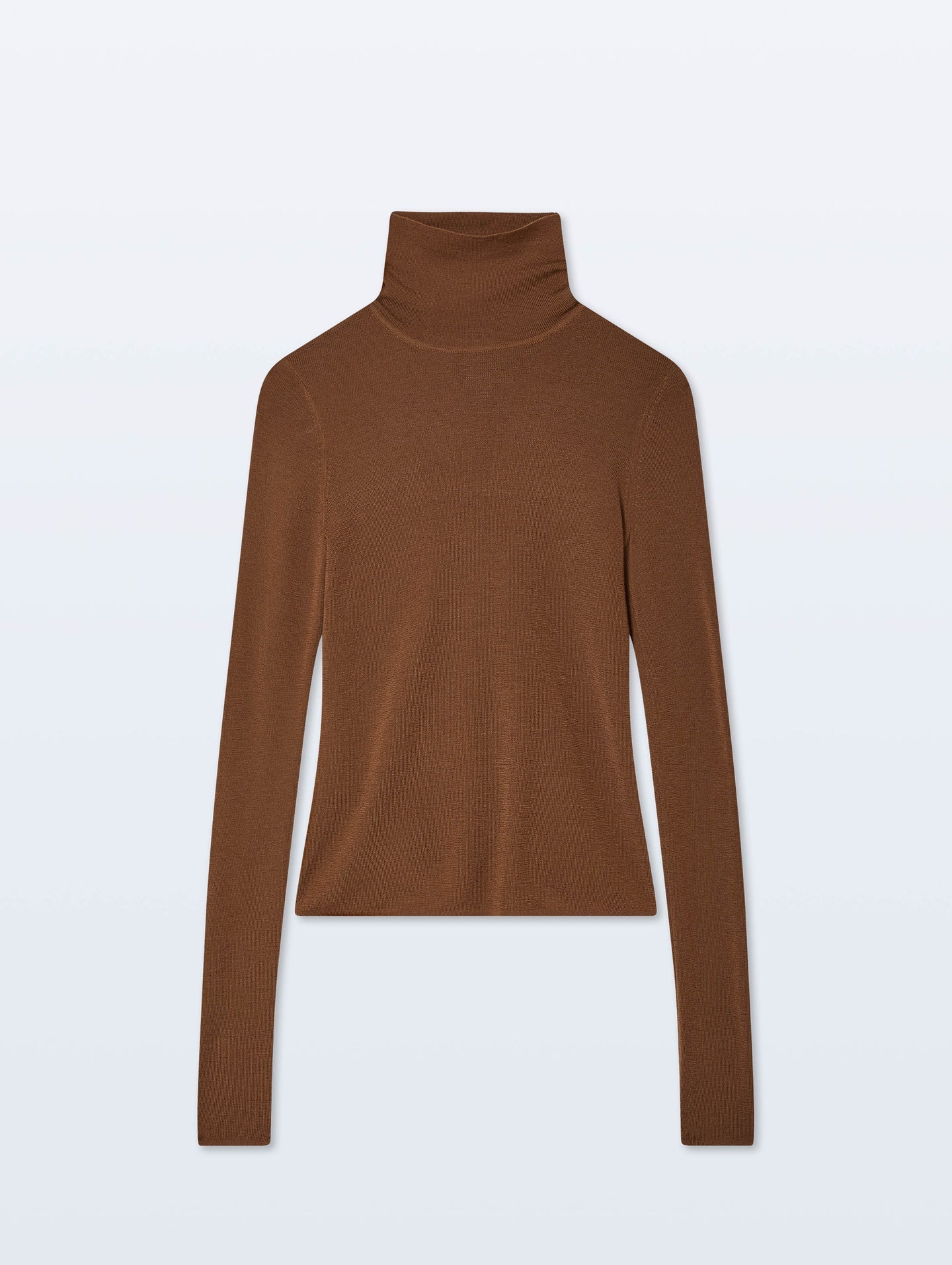 White + Warren |  Pull à col roulé ajusté en laine mérinos extra-fine - Caramel brûlé