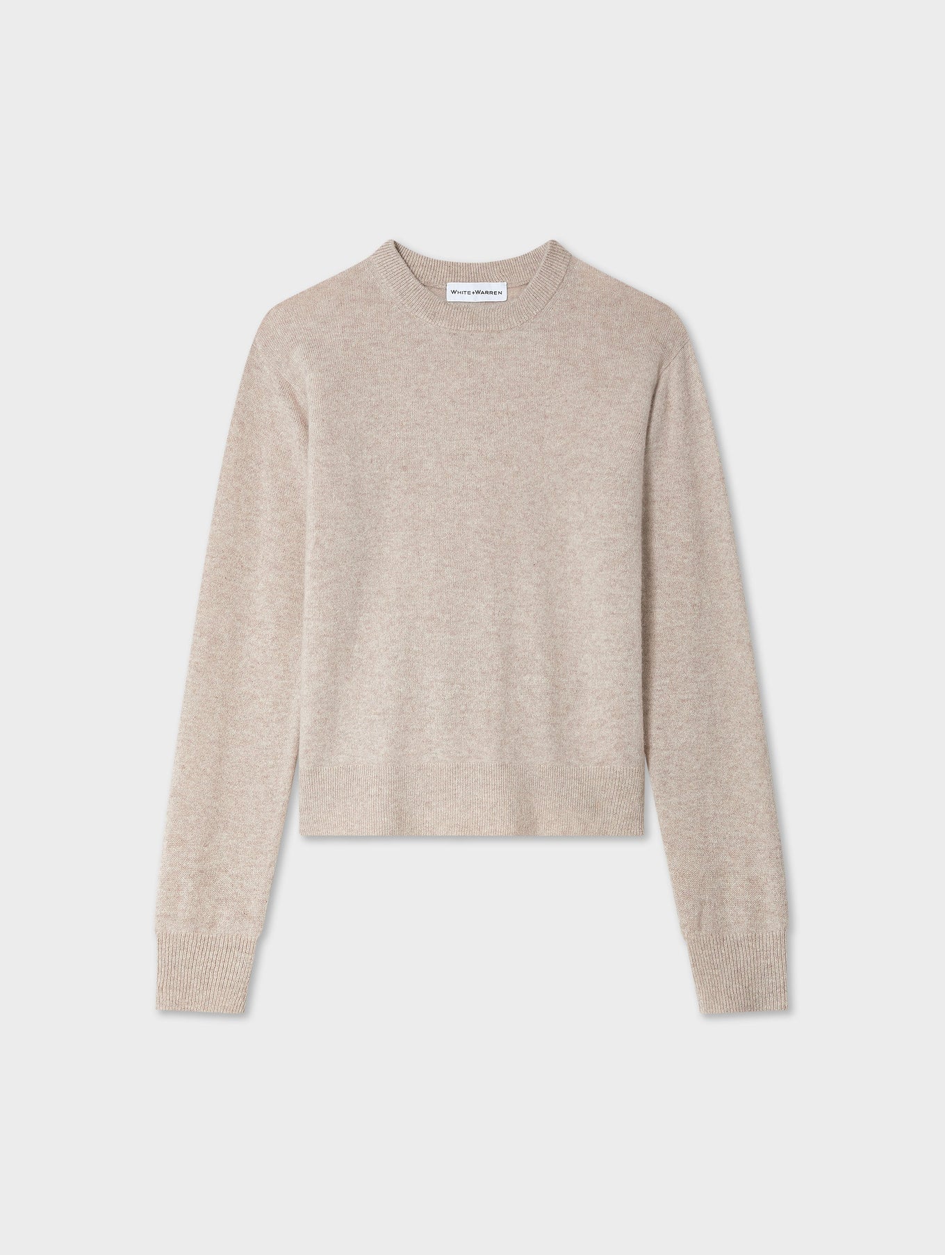 White + Warren |  Pull à col rond en cachemire - Taupe
