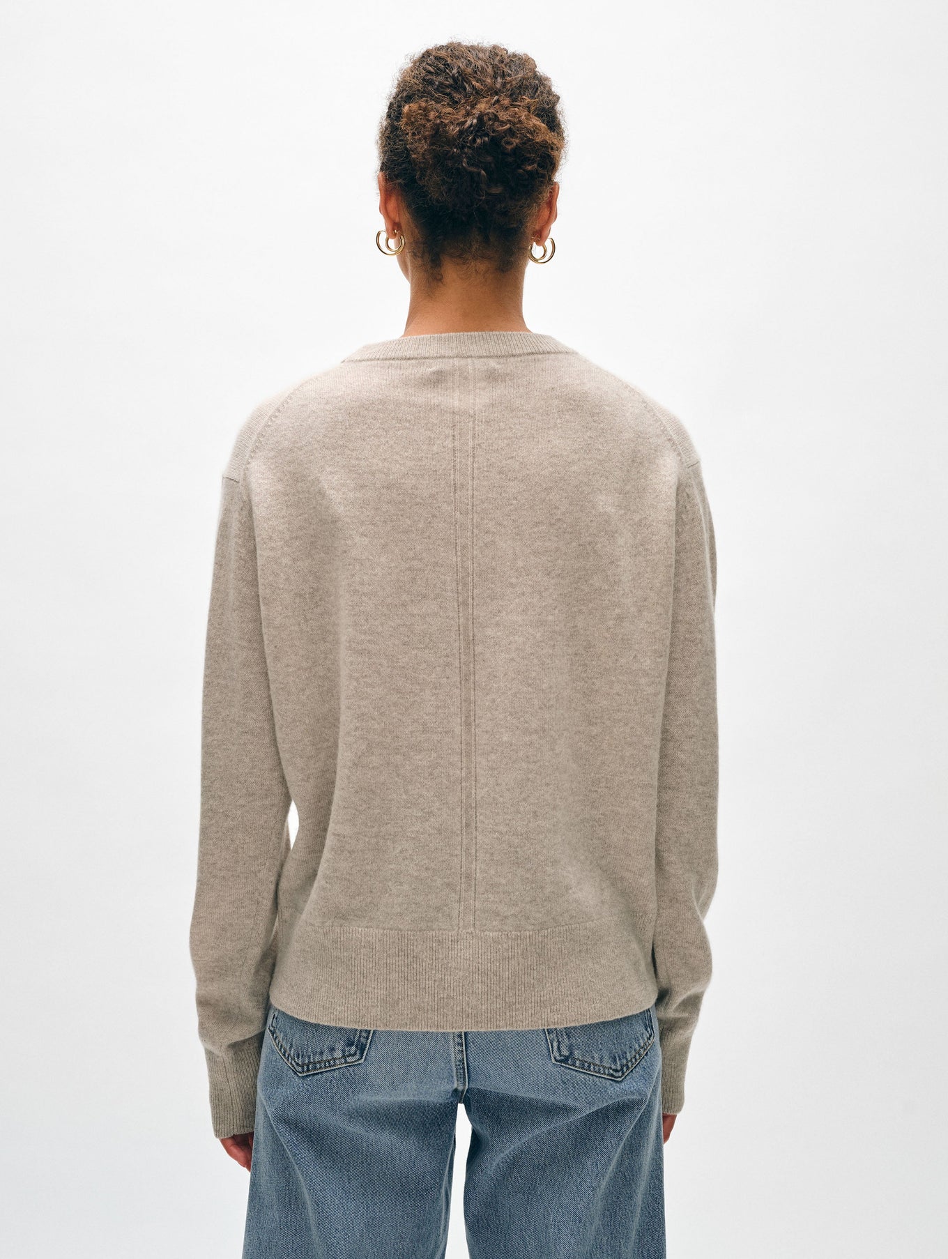 White + Warren |  Pull à col rond en cachemire - Taupe